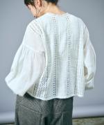 リネンコットンキャンバス　2wayブラウス