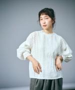 リネンコットンキャンバス　2wayブラウス