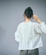 リネンコットンキャンバス　2wayブラウス