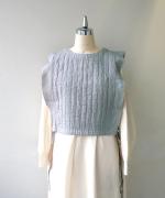 リネンストライプキルト　2wayベスト