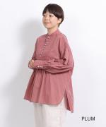 リネンストライプキルト　ブラウス