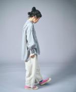 リネンストライプキルト　ブラウス