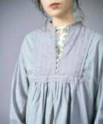 リネンストライプキルト　ブラウス