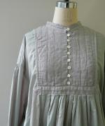 リネンストライプキルト　ブラウス