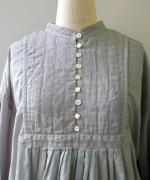 リネンストライプキルト　ブラウス