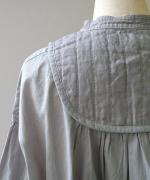 リネンストライプキルト　ブラウス