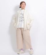 リネンストライプキルト　パンツ