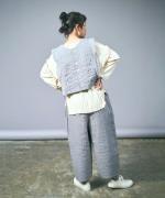 リネンストライプキルト　パンツ