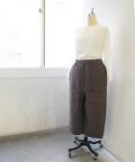 リネンストライプキルト　パンツ