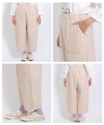 リネンストライプキルト　パンツ