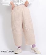 リネンストライプキルト　パンツ