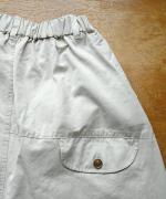 コットンポリナイロン　ワイドテーパードパンツ