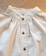 シャツコール×ミリタリーポプリン　フリルロングシャツ