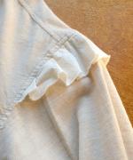 シャツコール×ミリタリーポプリン　フリルロングシャツ