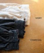 シャツコール×ミリタリーポプリン　フリルロングシャツ