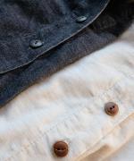 シャツコール×ミリタリーポプリン　フリルロングシャツ