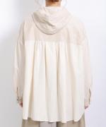 シャツコール×ミリタリーポプリン　フードプルオーバー