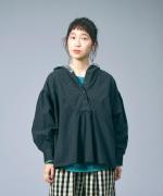 シャツコール×ミリタリーポプリン　フードプルオーバー