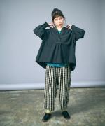 シャツコール×ミリタリーポプリン　フードプルオーバー