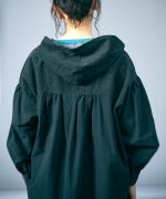 シャツコール×ミリタリーポプリン　フードプルオーバー