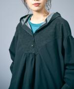 シャツコール×ミリタリーポプリン　フードプルオーバー