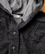 シャツコール×ミリタリーポプリン　フードプルオーバー