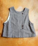 千鳥ウールシャギー　2wayベスト