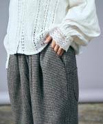 千鳥ウールシャギー　パンツ