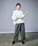 千鳥ウールシャギー　パンツ