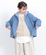 6.5ozコットンリネンデニム　フードジャケット