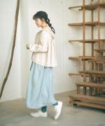 6.5ozコットンリネンデニム　フードジャケット