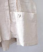 6.5ozコットンリネンデニム　フードジャケット