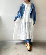 6.5ozコットンリネンデニム　フードジャケット