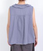 コットンリネンシアークロス　2wayフリルベスト