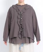 コットンリネンシアークロス　2wayフリルベスト