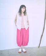 コットンリネンシアークロス　2wayフリルベスト