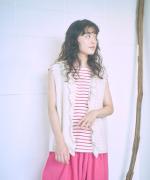 コットンリネンシアークロス　2wayフリルベスト