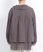 コットンリネンシアークロス　2wayフリルベスト