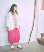 コットンリネンシアークロス　2wayフリルベスト