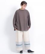 コットンリネンシアークロス　フリルプルオーバー