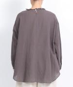 コットンリネンシアークロス　フリルプルオーバー