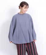 コットンリネンシアークロス　フリルプルオーバー