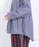 コットンリネンシアークロス　フリルプルオーバー