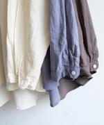 コットンリネンシアークロス　フリルプルオーバー