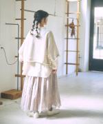 コットンリネンシアークロス　フリルプルオーバー