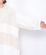 パッチワークワッシャーリネン　2wayワンピース