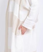 パッチワークワッシャーリネン　2wayワンピース