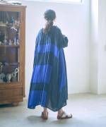 パッチワークワッシャーリネン　2wayワンピース