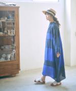 パッチワークワッシャーリネン　2wayワンピース