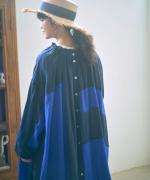 パッチワークワッシャーリネン　2wayワンピース